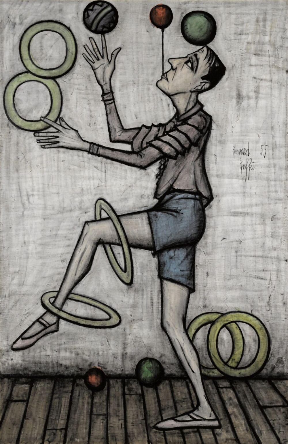 Bernard Buffet 貝爾納・布菲 | Le Cirque – Le jongleur 馬戲團（雜耍者） comparable sale