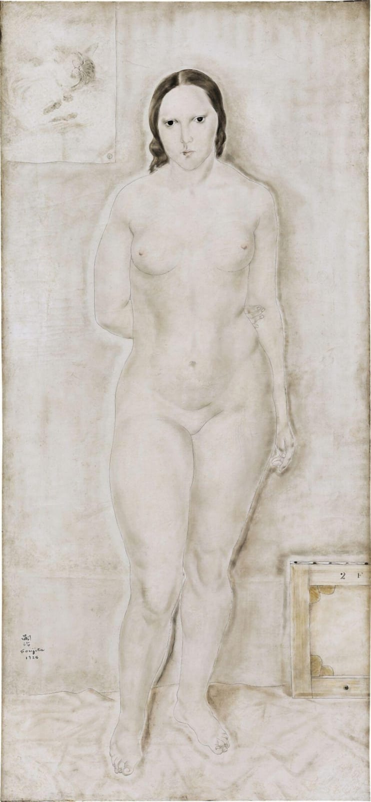 Léonard Tsuguharu Foujita 藤田嗣治 | Nu dans l'atelier 畫室中的裸女 comparable sale