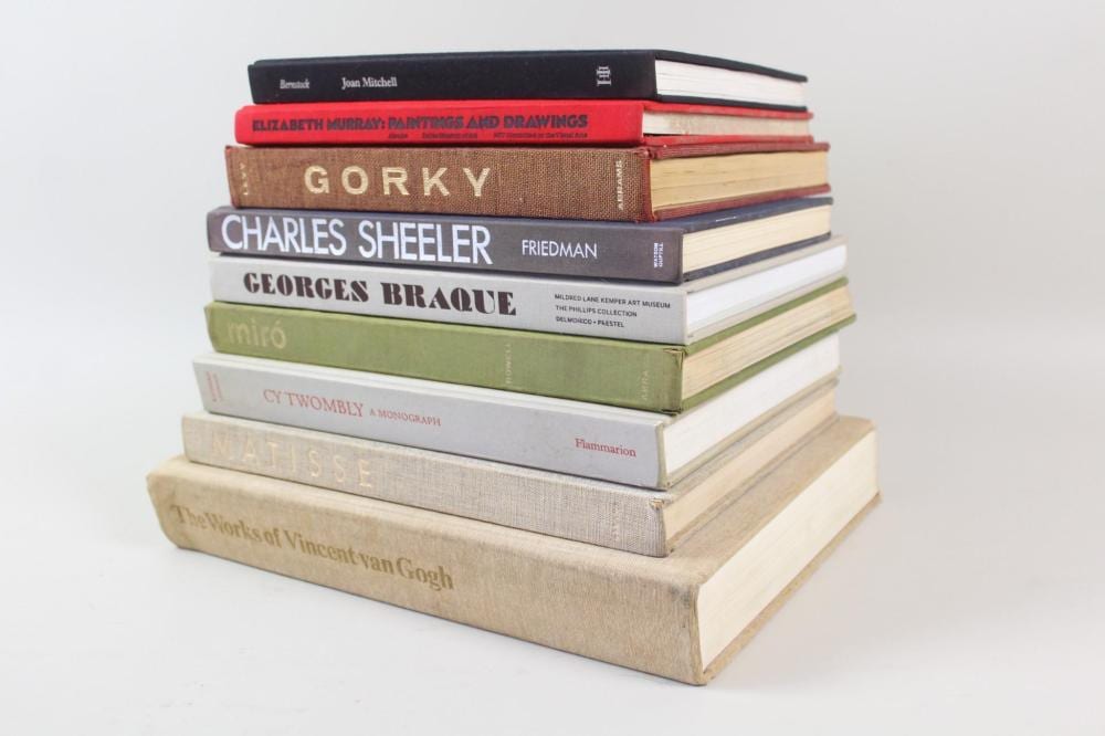 Lot of 9 Art Coffee Table Books, Miro, Twombly, Joan Mitchell & More sold by Public Sale Auction House, lot 177 — auction record photograph