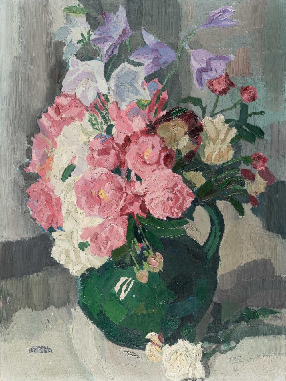 Carl Reiser comparable auction result: carl reiser 1877 partenkirchen garmisch partenkirchen 1950 blumenstillleben