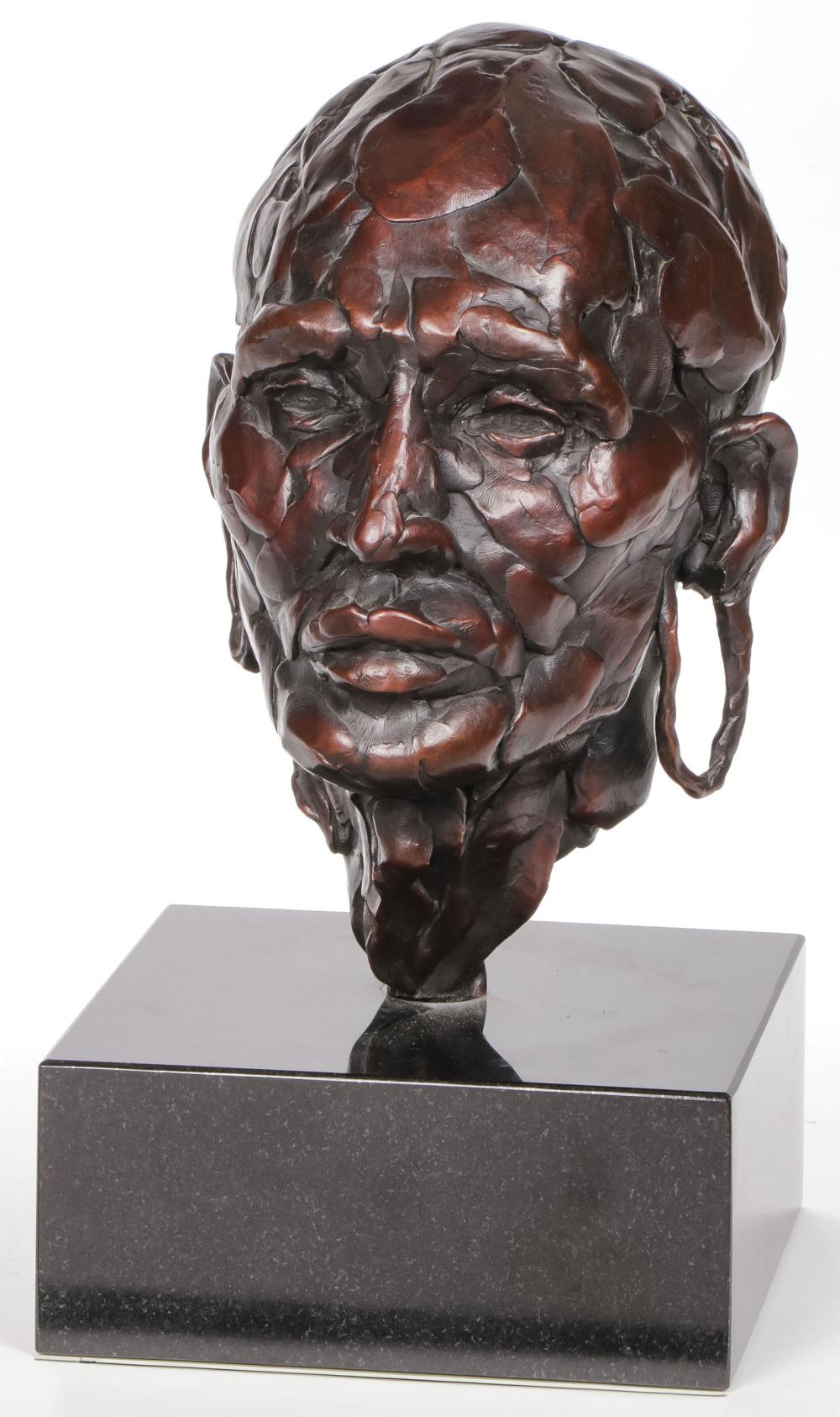 Bart Walter comparable auction result: signed bronze bust by bart walter