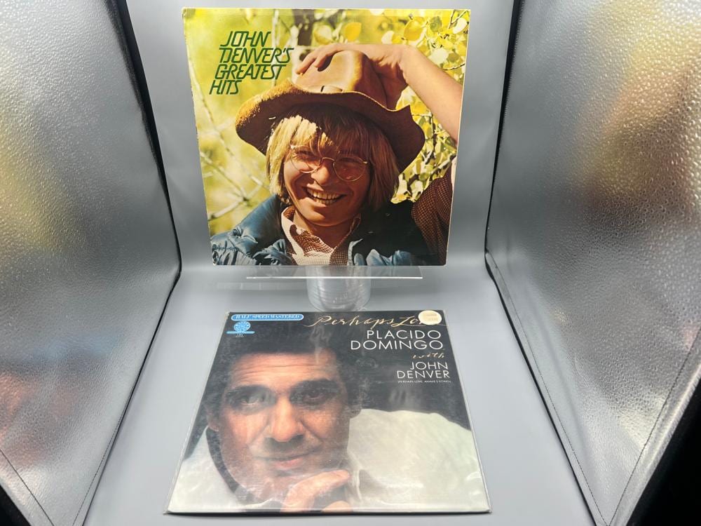 John Denver comparable auction result: john denver 2 lp lot john denver s greatest hits 1973 and sealed placido domingo with john denver 1981 half speed mastered audiophile pressing