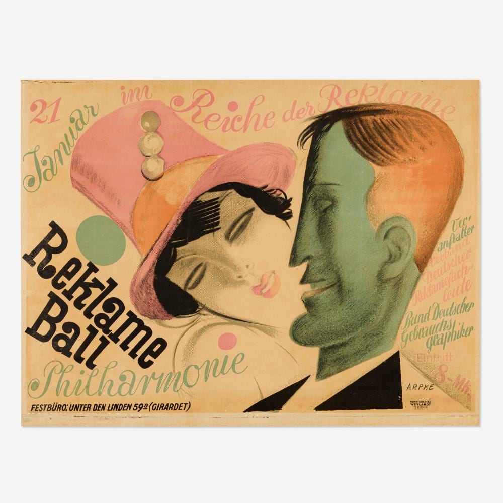 Otto Arpke comparable auction result: otto arpke reklame ball