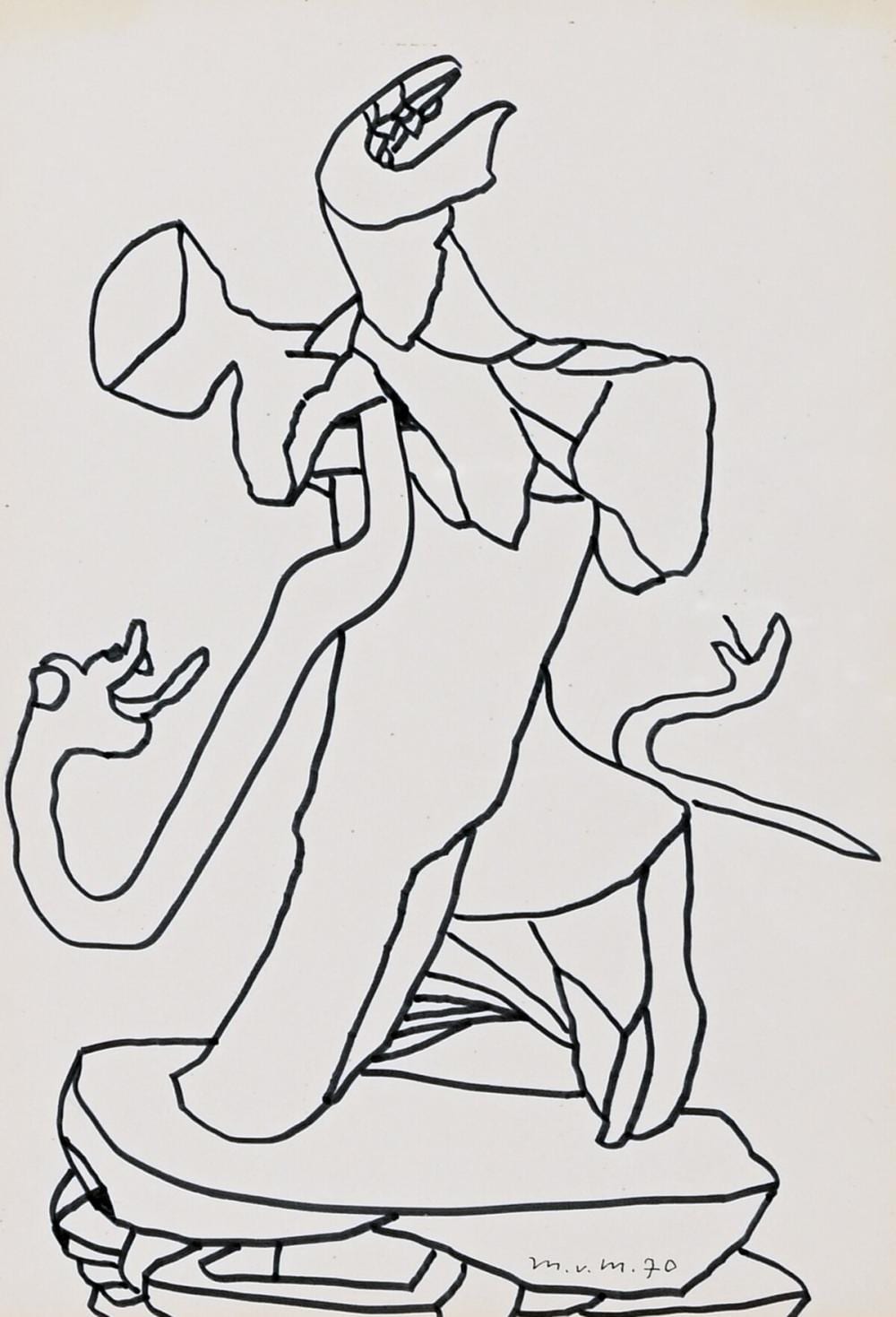Max von Moos comparable auction result: max von moos 1903 1979 2 drawings untitled