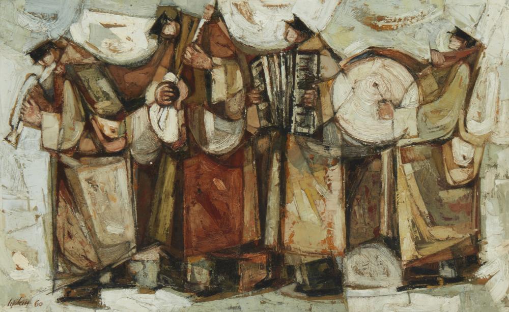 Aileen Lipkin comparable auction result: aileen lipkin 1933 1994 buskers 1960
