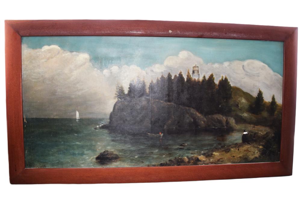 Darius Cobb comparable auction result: darius cobb oil painting of owl s head maine