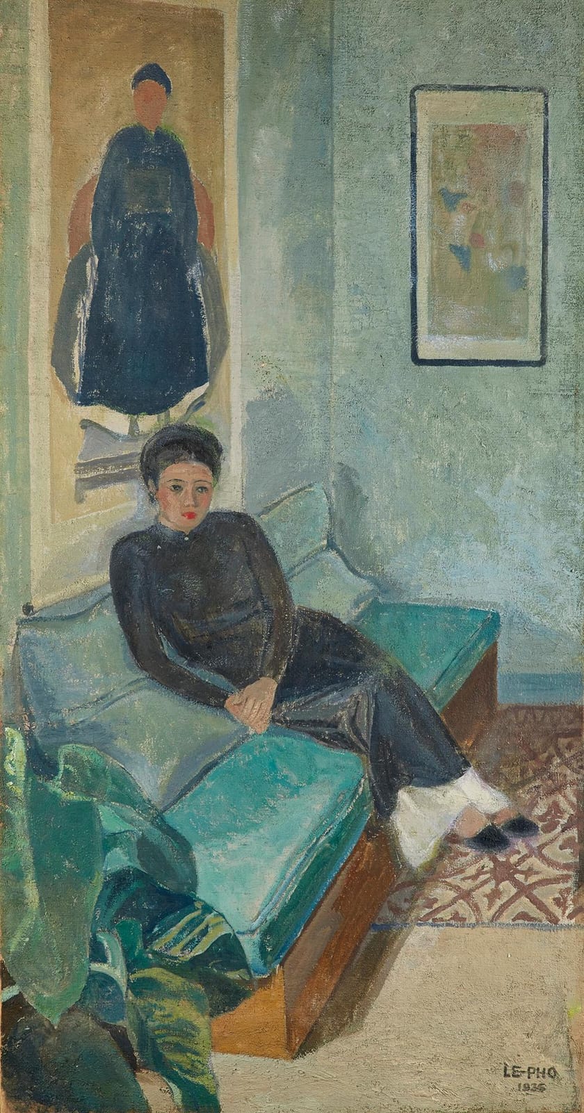Le Pho (1907-2001). Portrait of the Artist Le Thi Luu. oil on canvas 145 x comparable sale