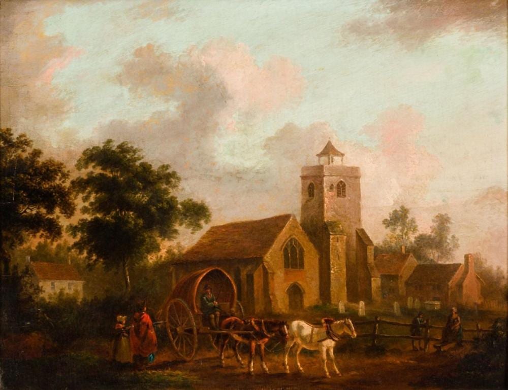peter le cave british fl c 1769 1816 landscape with figures and horses on a path in front of a · Roseberys · 2024-11-20 Peter LaCave comparable auction result: peter le cave british fl c 1769 1816 landscape with figures and horses on a path in front of a