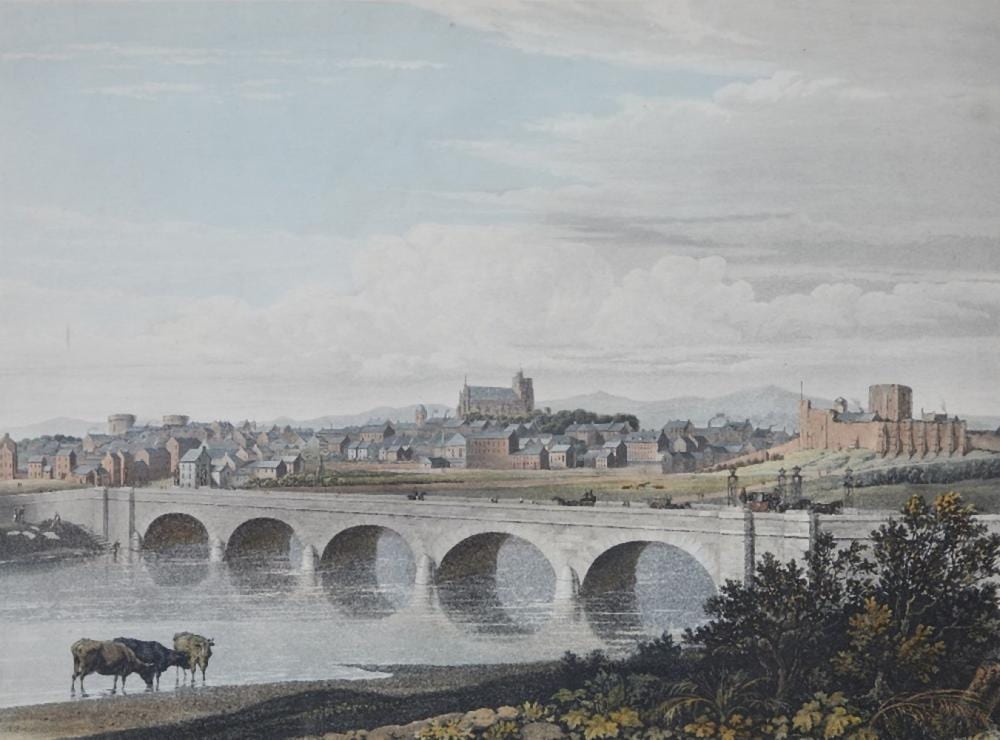 Robert (1938) Graham comparable auction result: william james bennett british 1787 1844 view of carlisle aquatint in colours after robert c