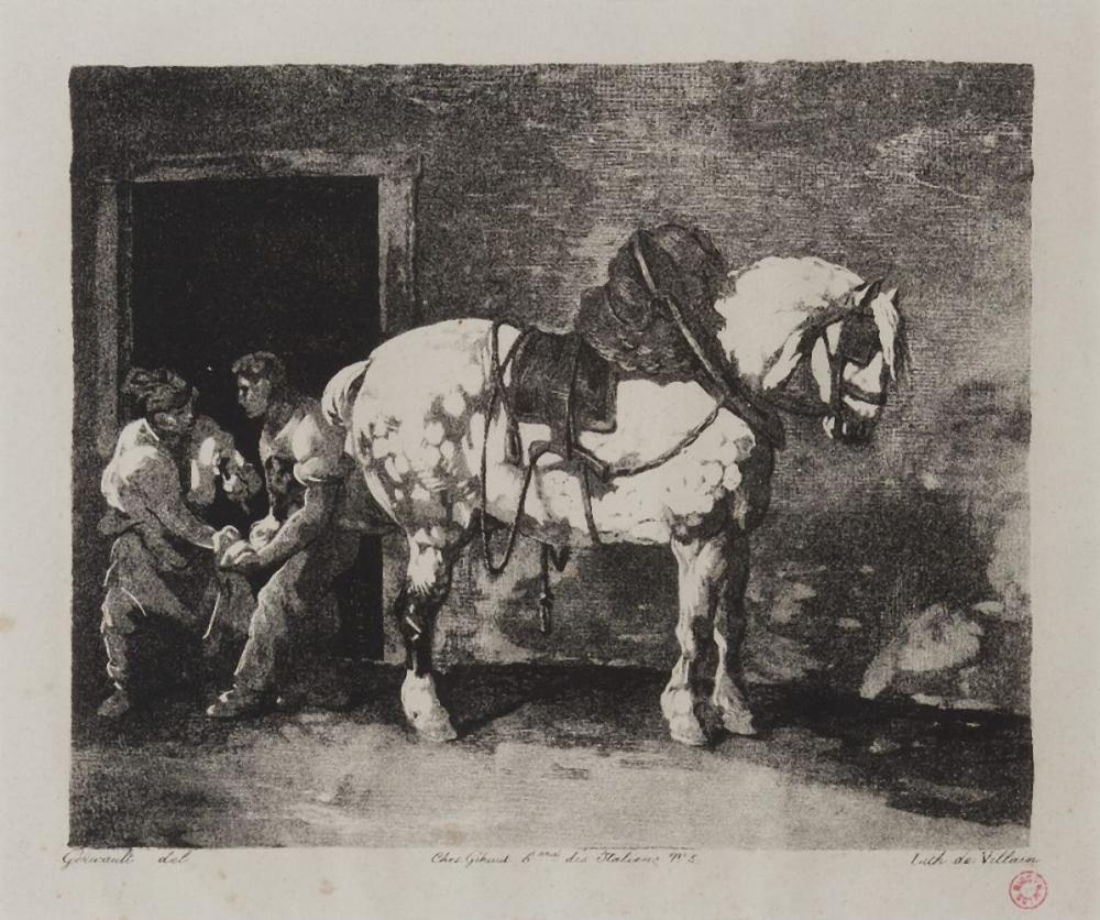 François Lemoyne comparable auction result: th odore g ricault french 1791 1824 cheval que l on ferre lithograph printed by fran ois le