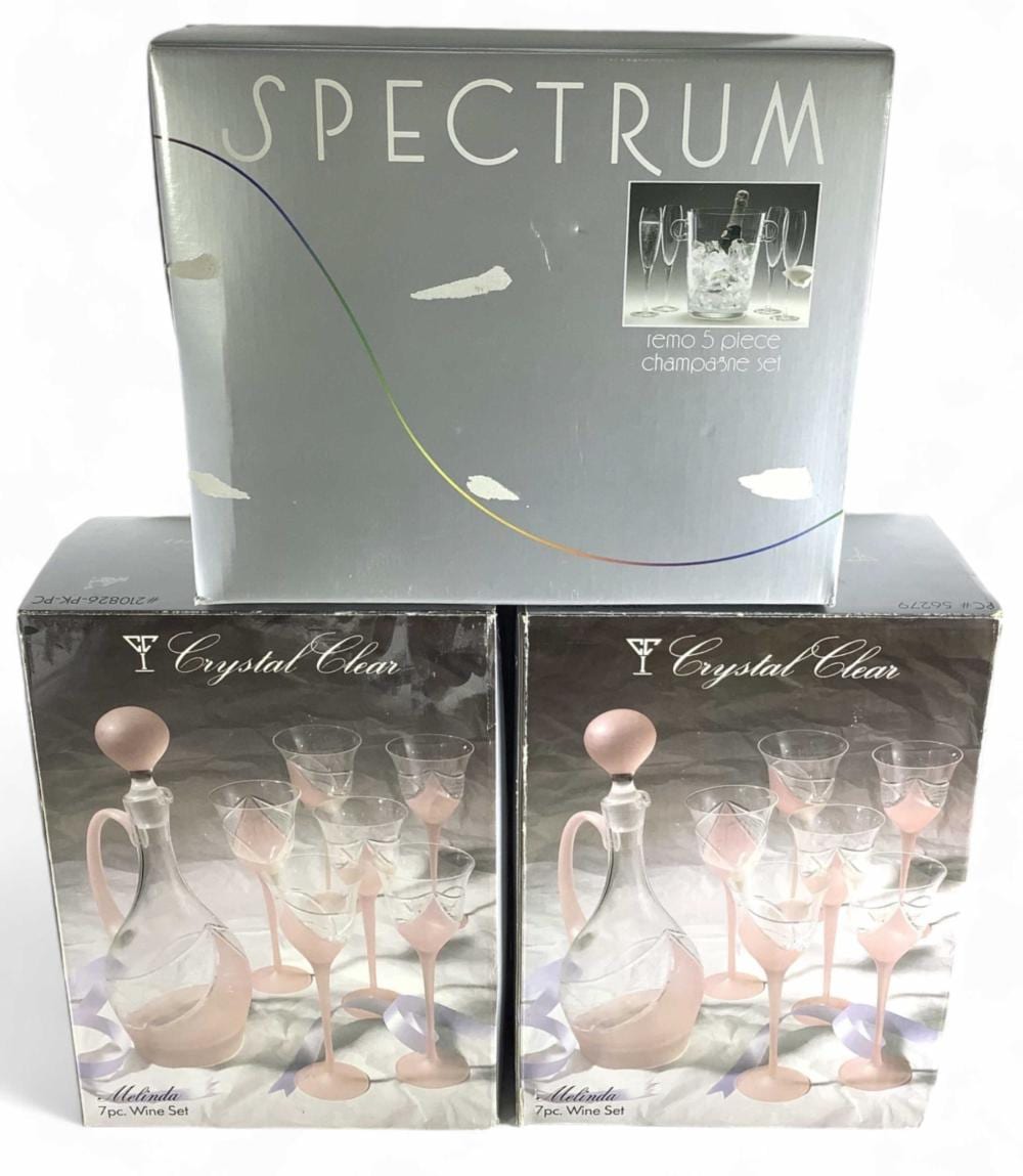 (19) Assorted Glassware, Crystal Clear, Toscany sold by EJ'S Auction & Appraisal, lot 2131 — auction record photograph