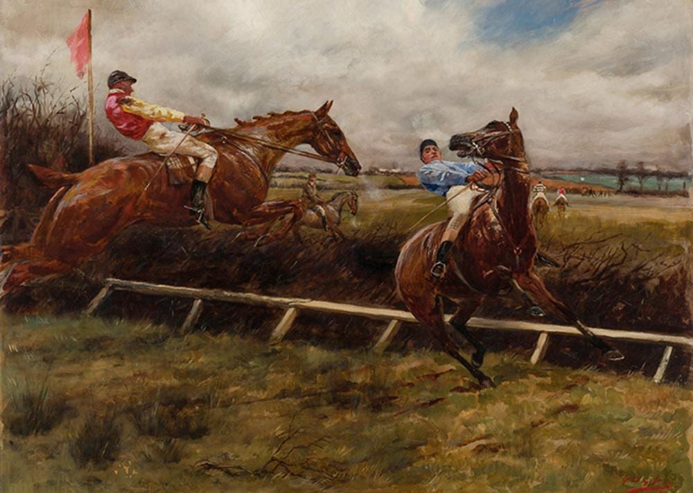 Godfrey Douglas Giles comparable auction result: godfrey douglas giles refusing the jump