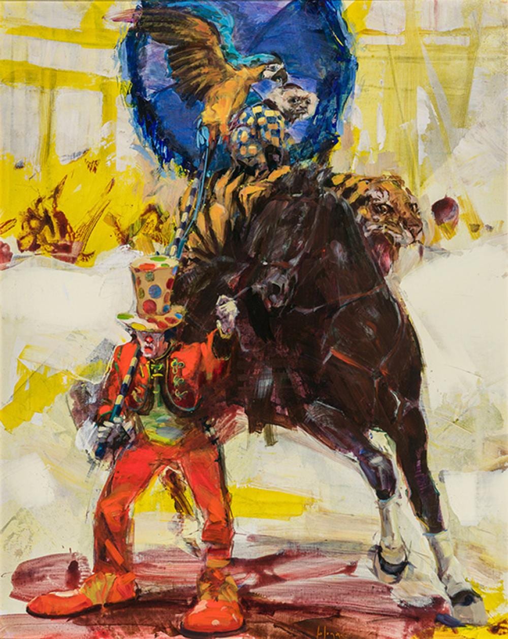 Jean-Bernard Lalanne comparable auction result: jean bernard lalanne cavaliers de cirque fous