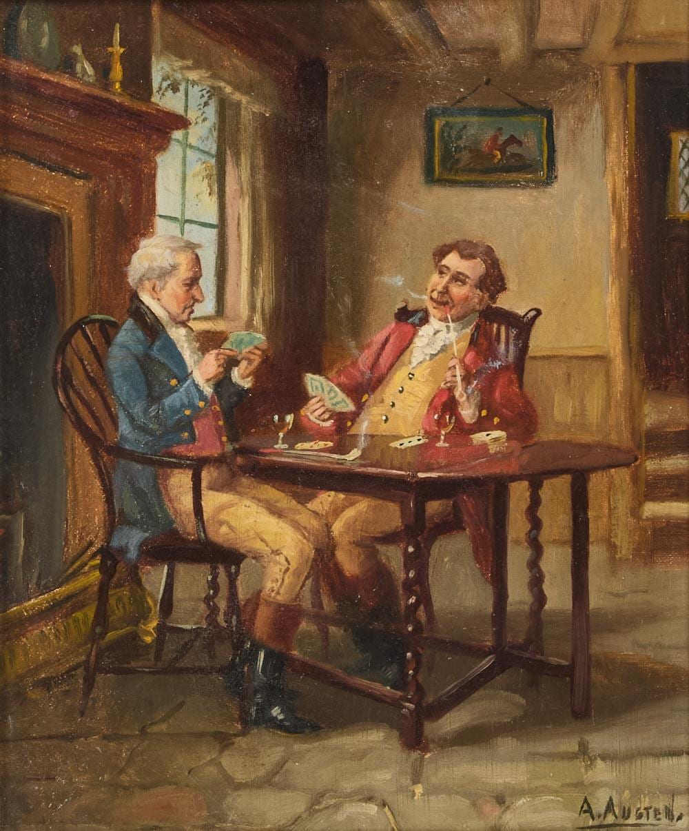 Alexander Austen comparable auction result: alexander austen 1859 1924 the card game