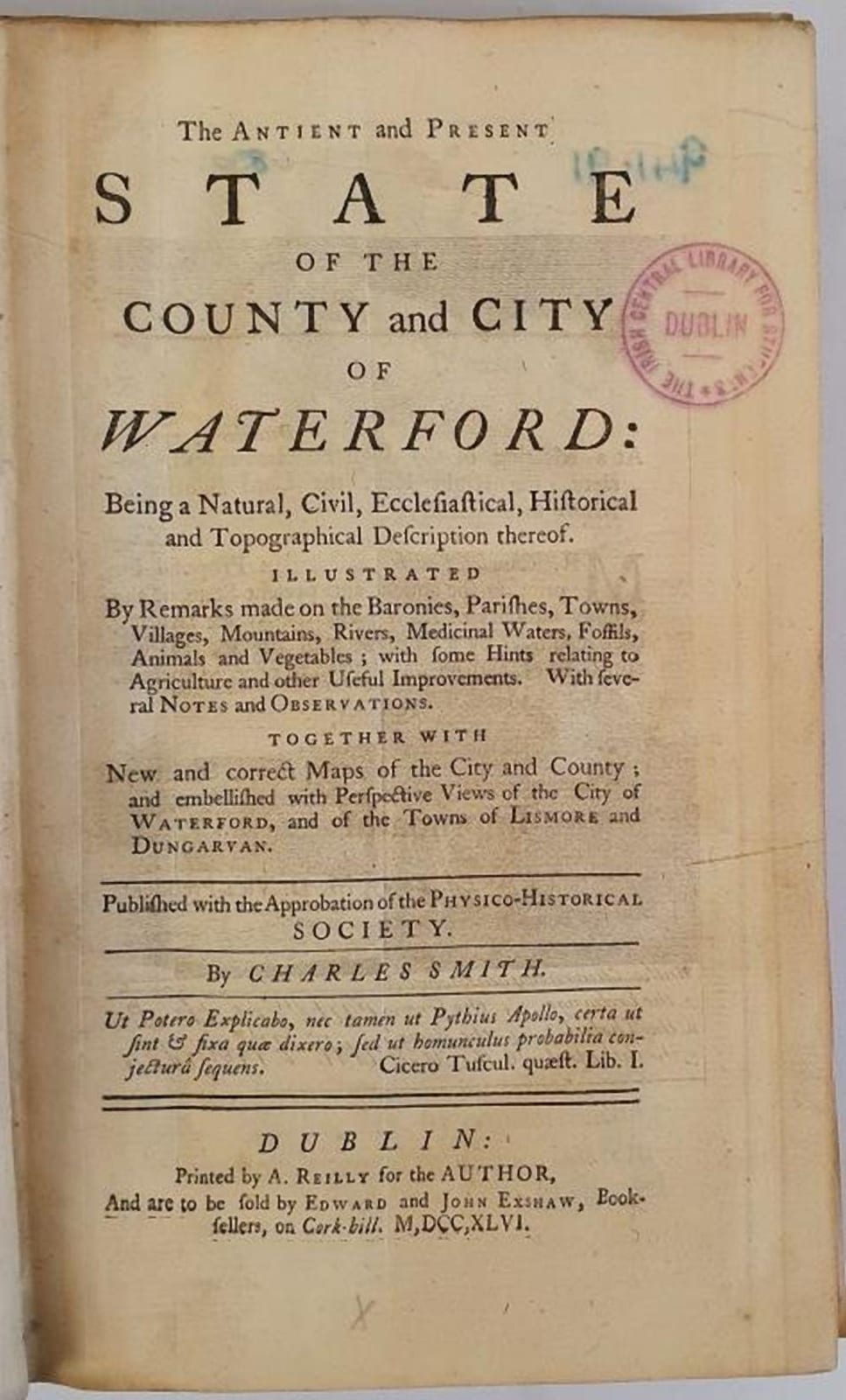 Charles (1881) Wheeler comparable auction result: the ancient and present state of the county and city of waterford by charle