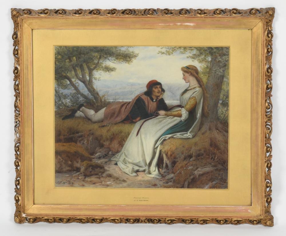 John Dawson Watson comparable auction result: john dawson watson british 1832 1892 watercolor