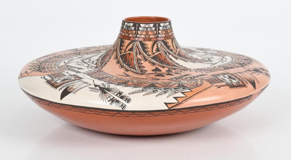 Lucy Leuppe McKelvey comparable auction result: lucy leuppe mckelvey born 1950 navajo pottery vessel
