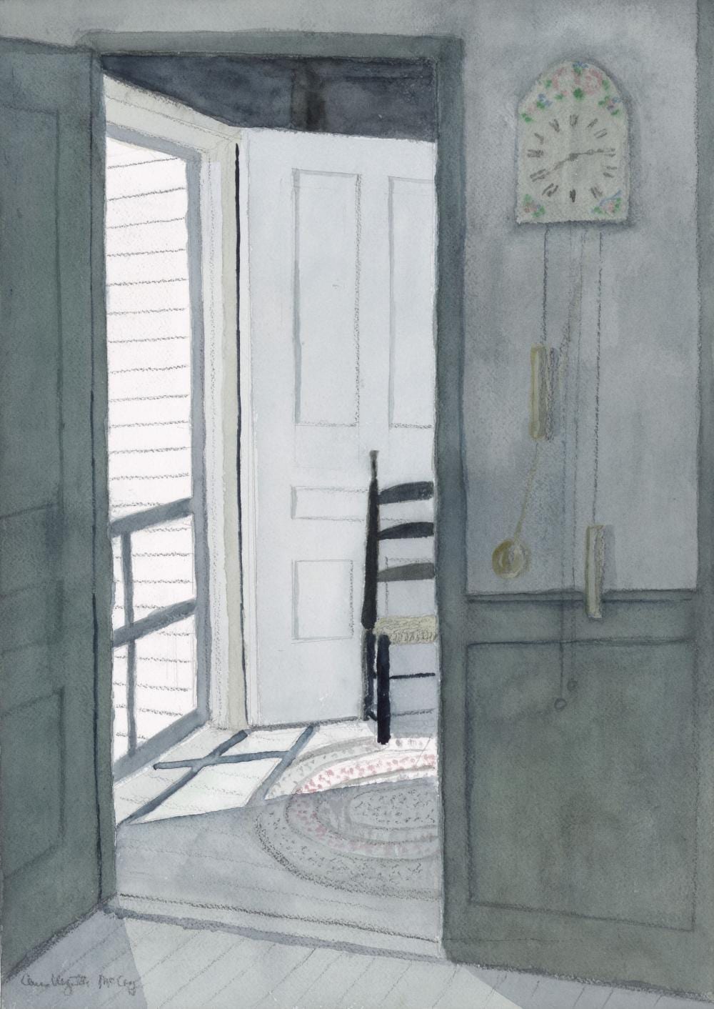 Ann Wyeth McCoy comparable auction result: ann wyeth mccoy 1915 2005 sun light 20 x 14 1 8 in 50 8 x 35 9 cm