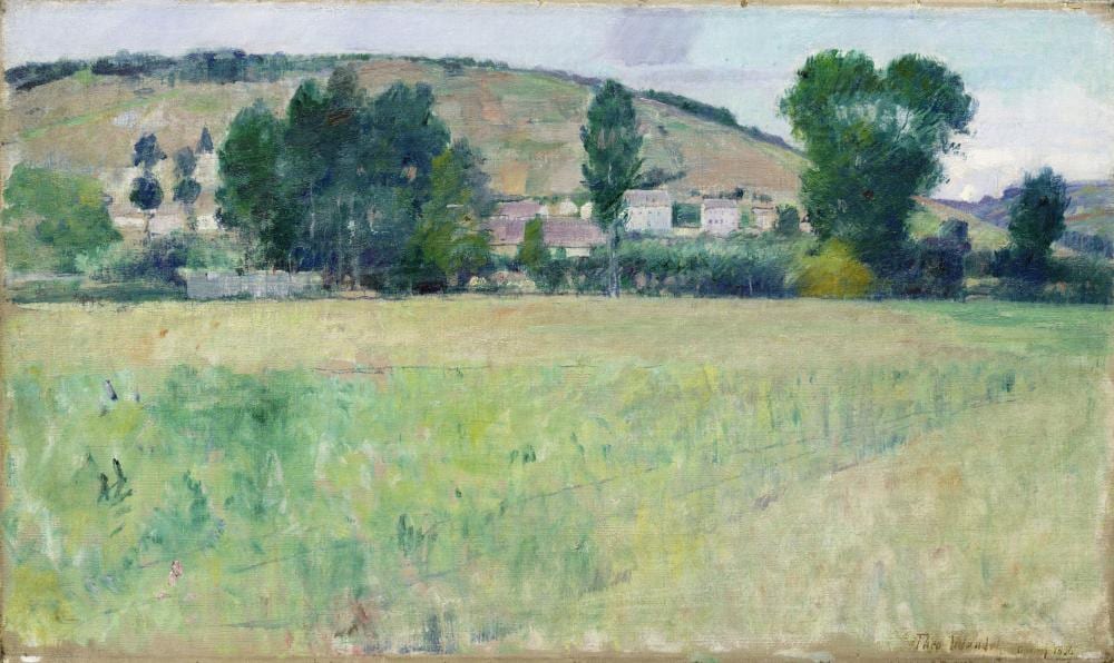 Theodore Wendel comparable auction result: theodore wendel 1859 1932 farm scene 13 1 4 x 22 in 33 7 x 55 9 cm painted in 1886