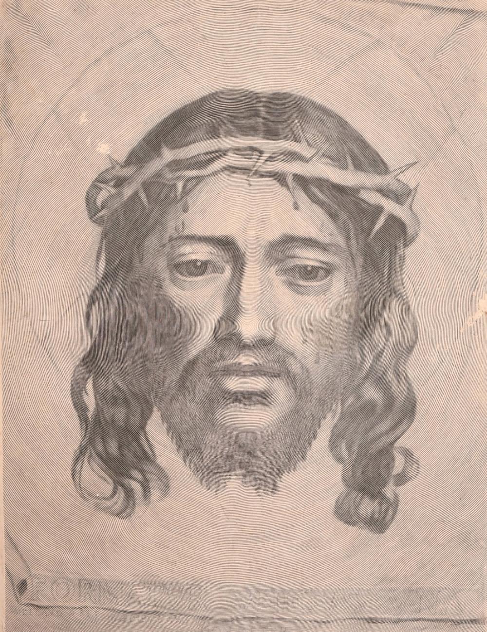 claude mellan 1598 1688 formatur unicus una non alter head of christ engraving plate size 16 5 x 12 5 · John Nicholson's Fine Art Auctioneers & Valuers · 2024-11-12 Claude Mellan comparable auction result: claude mellan 1598 1688 formatur unicus una non alter head of christ engraving plate size 16 5 x 12 5