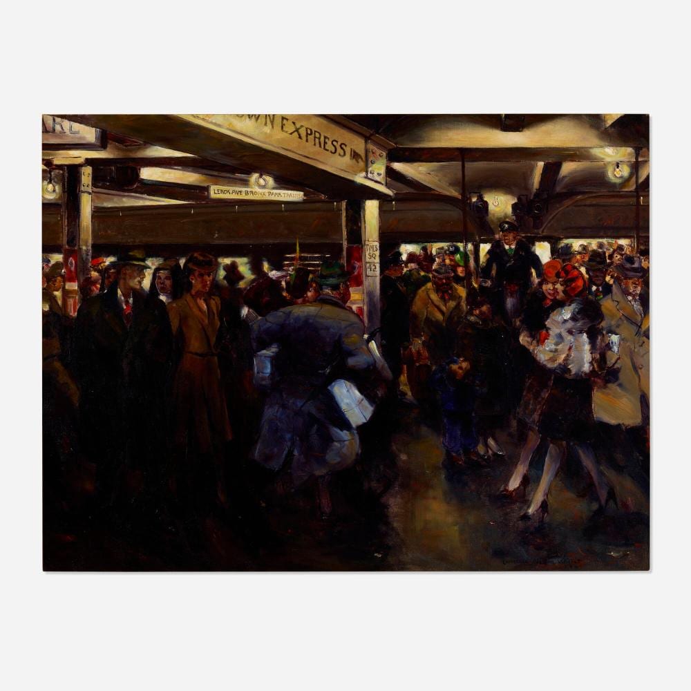 Lawrence Nelson Wilbur comparable auction result: lawrence nelson wilbur times square subway