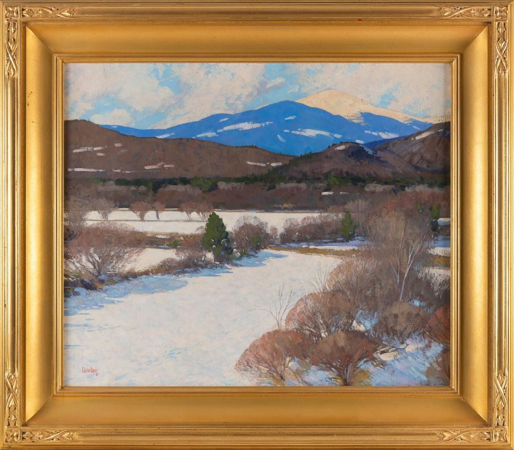 Tom Dunlay comparable auction result: thomas russell dunlay massachusetts 1951 mt washington early spring oil on canvas 24 x 30 framed 34 x 39