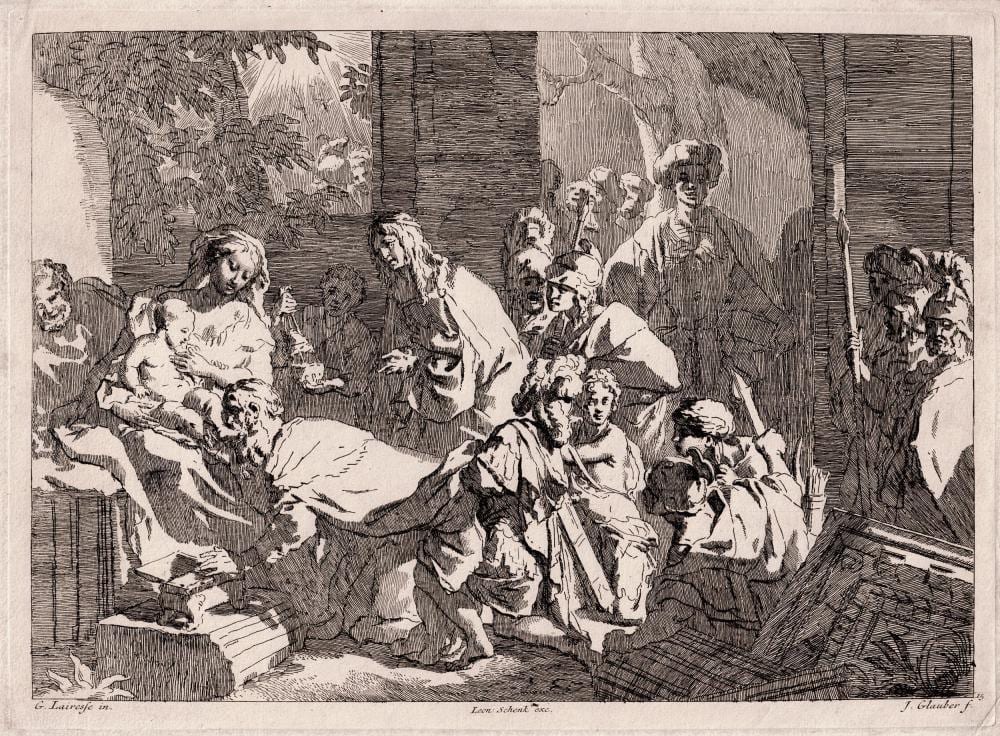 Gerard de Lairesse comparable auction result: gerard de lairesse johannes glauber adoration of the shepherds