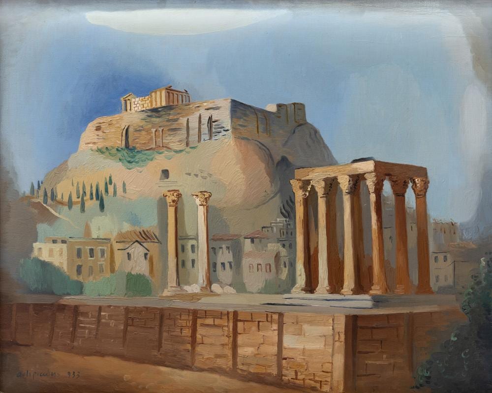 Aginor Asteriadis comparable auction result: agenor asteriadis 1898 1977 the temple of olympian zeus