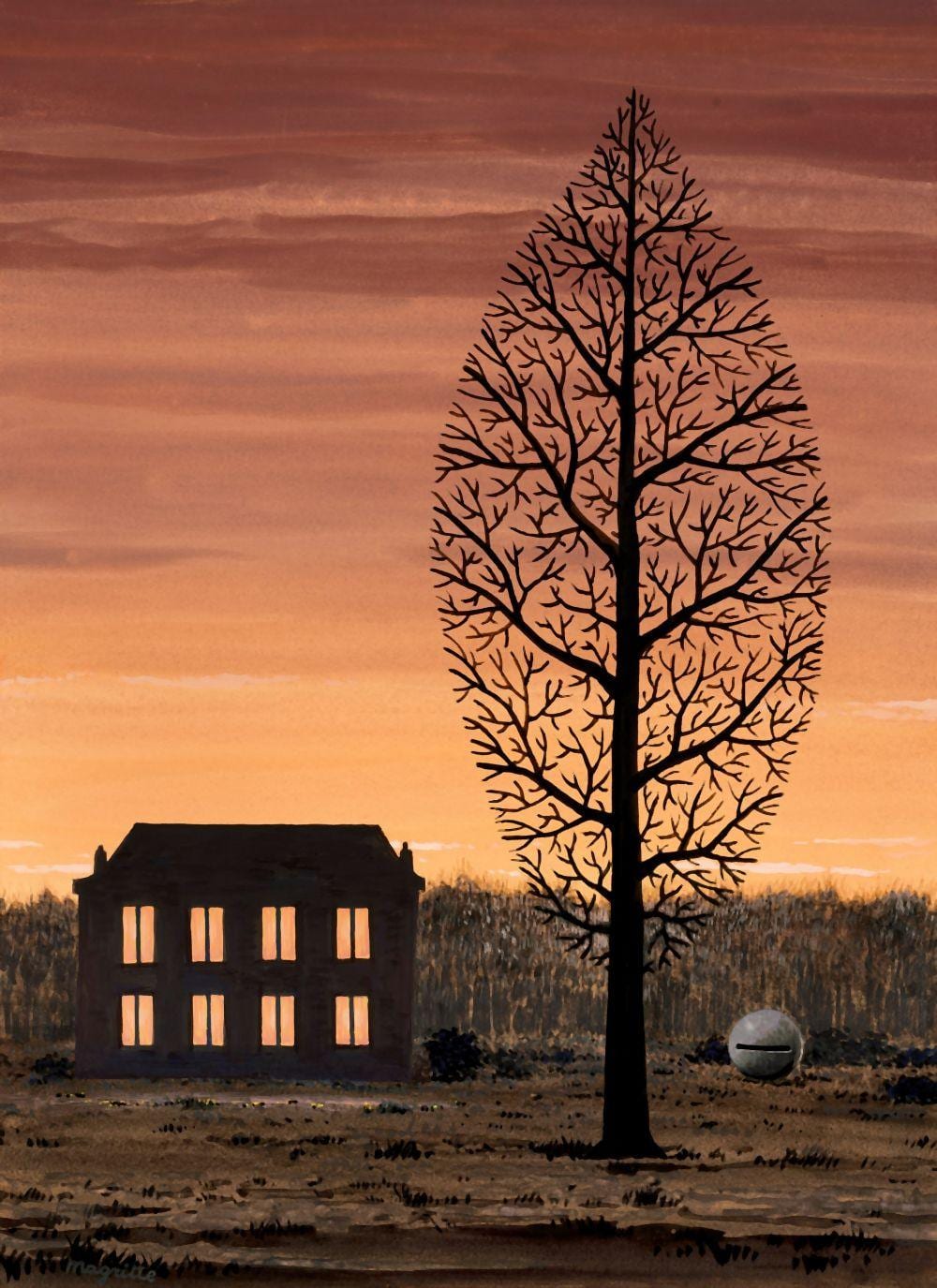 Rene Magritte (1898-1967) - La recherche de l'absolu comparable sale