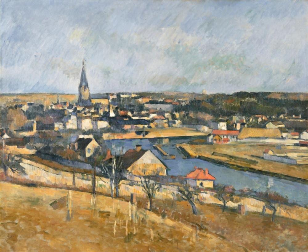 Paul Cezanne (1839-1906) - Melun vu depuis Le Mée-sur-Seine comparable sale