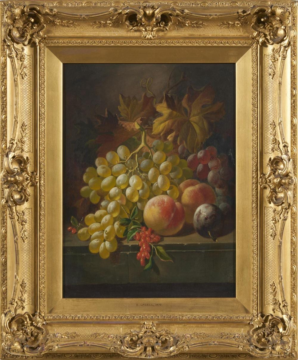 edward ladell 1821 1886 a still life of fruit on a stone ledge oil on canvas 38 5 x 28 5cm · Leonard Joel · 2024-11-25 Edward Ladell comparable auction result: edward ladell 1821 1886 a still life of fruit on a stone ledge oil on canvas 38 5 x 28 5cm