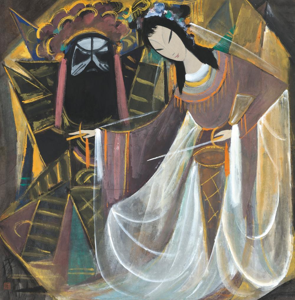 Lin Fengmian (1900-1991). Farewell My Concubine. Scroll, mounted and framed comparable sale
