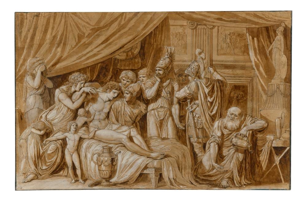 luigi ademollo milan 1764 1849 florence the death of germanicus black c · Christie's · 2024-12-10 Luigi Ademollo comparable auction result: luigi ademollo milan 1764 1849 florence the death of germanicus black c