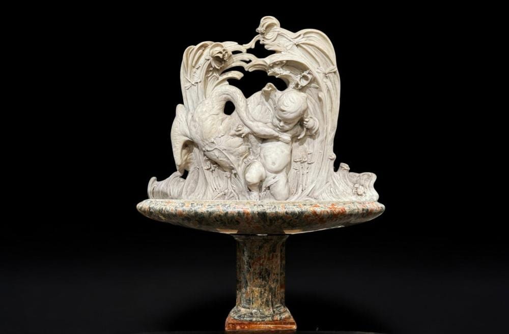 egide rombaux 1865 1942 exceptional art nouveau fountain in carrara marble signed · Goldfield Auction · 2024-11-22 Egide Rombaux comparable auction result: egide rombaux 1865 1942 exceptional art nouveau fountain in carrara marble signed