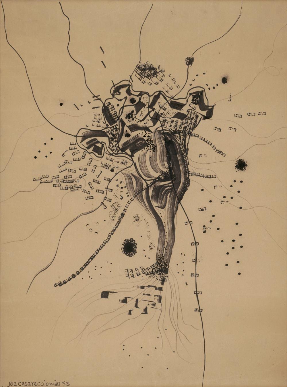 Marco Carna' comparable auction result: colombo joe cesare nuclear drawing
