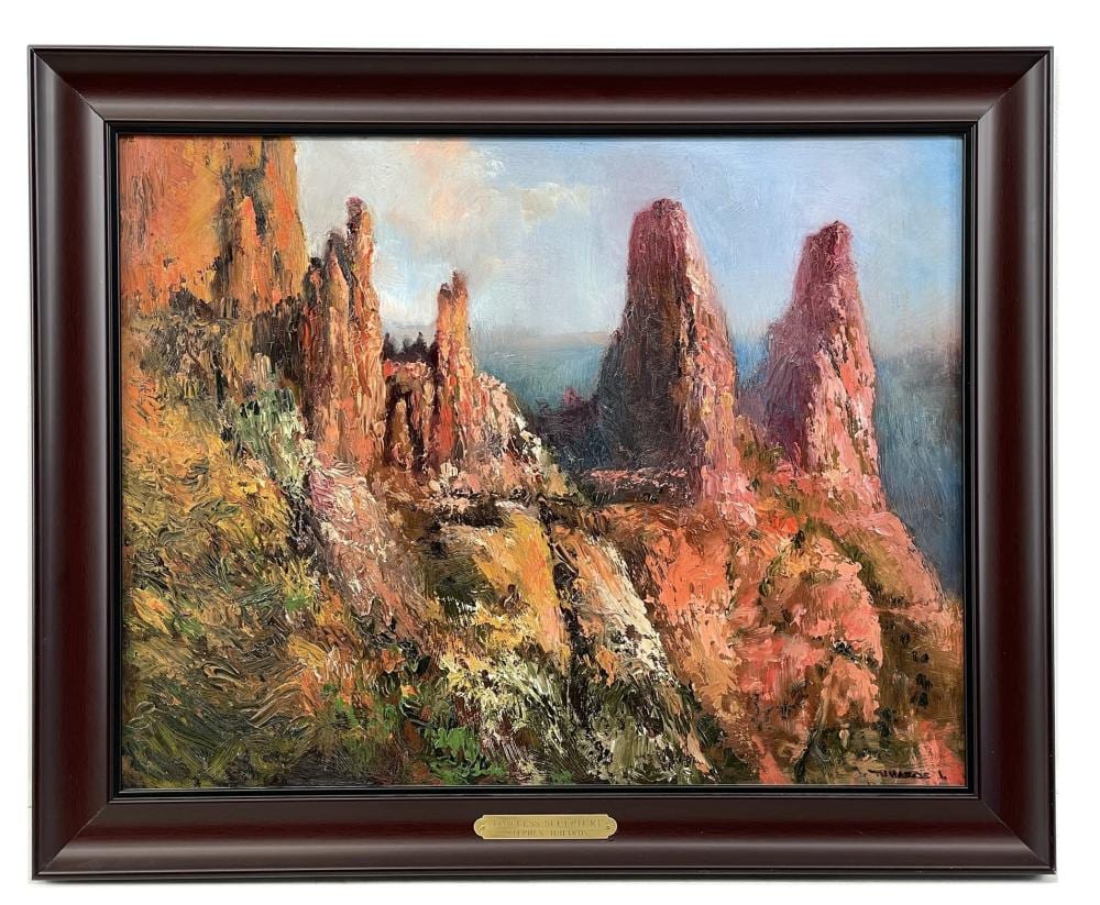 Stephen Juharos comparable auction result: stephen juharos timeless sculpture oil on board