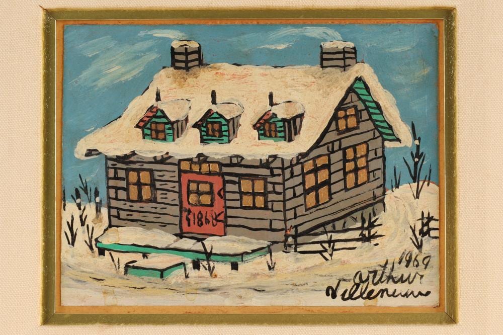 Arthur Villeneuve comparable auction result: arthur villeneuve 1868 house with pink door