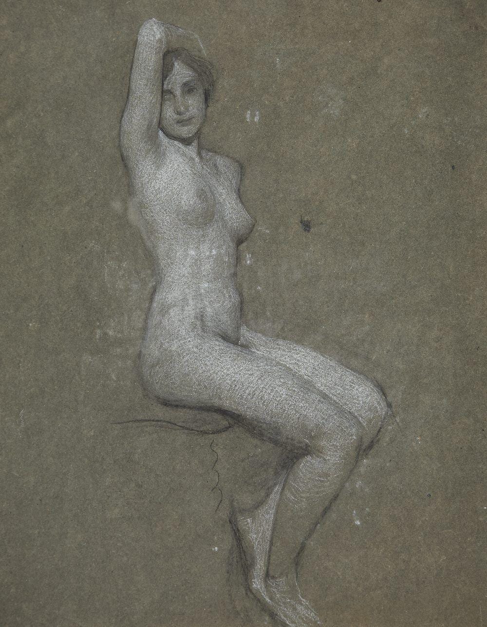 George Spencer Watson comparable auction result: george spencer watson seated nude