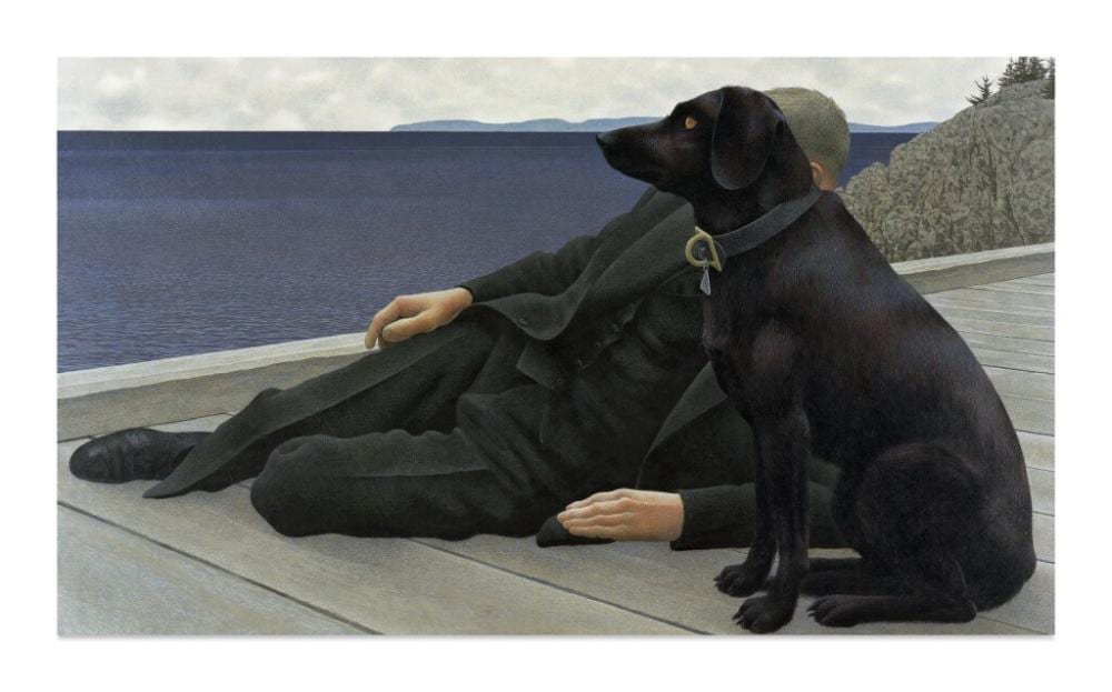 David Alexander Colville comparable auction result: dog and priest