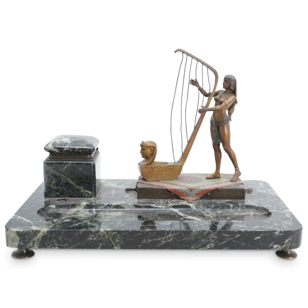 Vienna Bronze Egyptian Revival Inkwell sold by Akiba Galleries, lot 74 — auction record photograph
