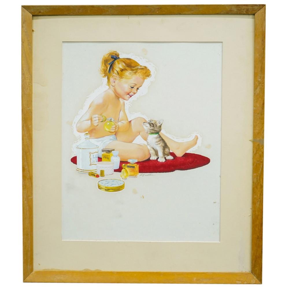 Fritz Willis comparable auction result: fritz willis american 1907 1979 gouache on panel painting