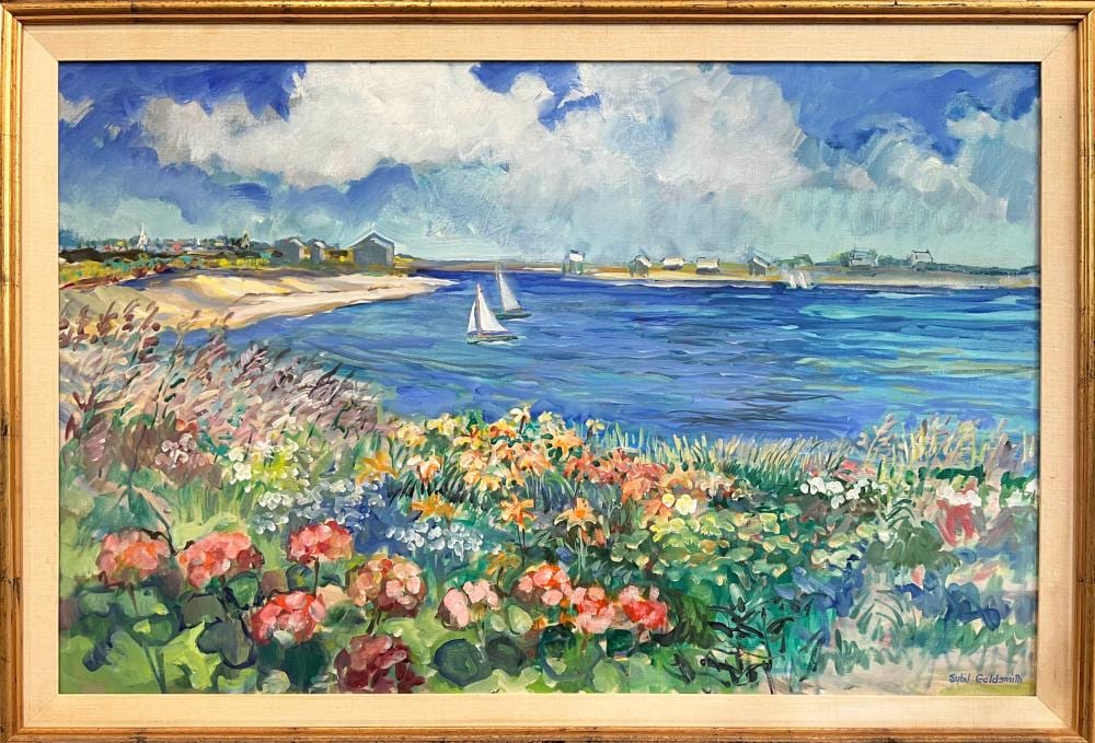 Sybil Goldsmith comparable auction result: sybil goldsmith oil on canvas polpis harbor