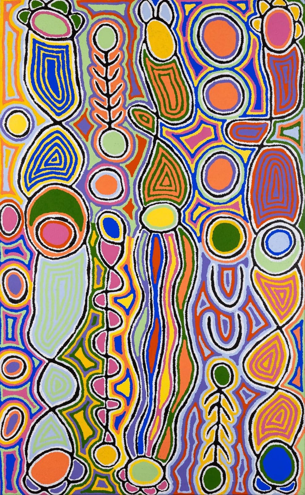 Judy Watson Napangardi comparable auction result: judy watson napangardi c1925 2016 mina mina dreaming circa 2013