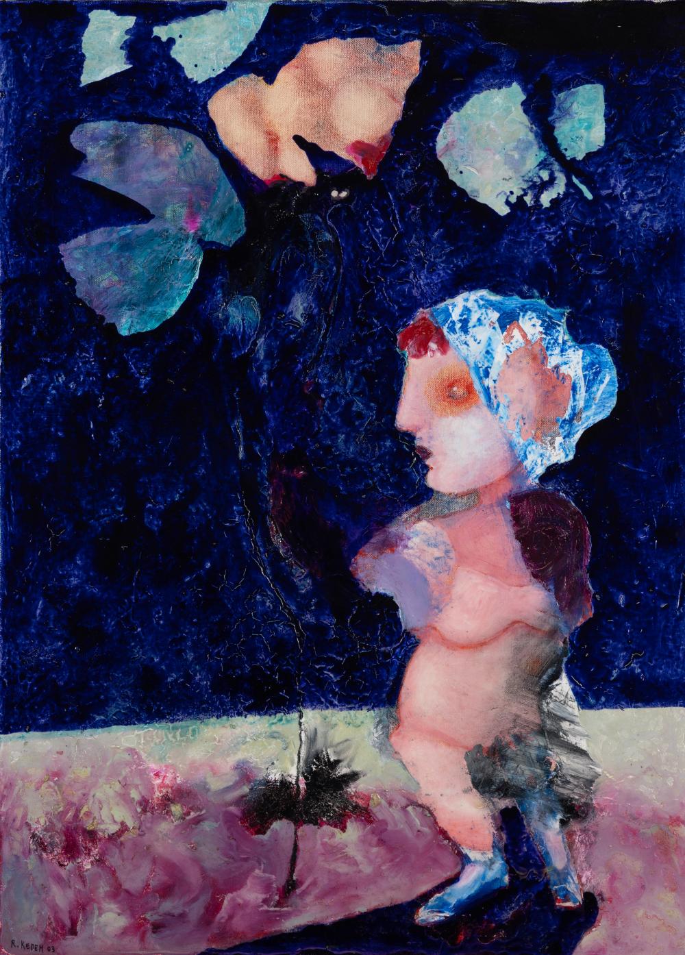 Rimona Kedem comparable auction result: rimona kedem born 1937 lady in landscape 2003