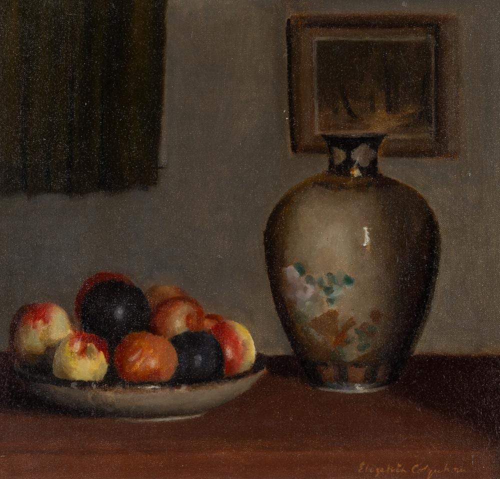 Elizabeth Colquhoun comparable auction result: elizabeth colquhoun 1899 1989 still life with plums