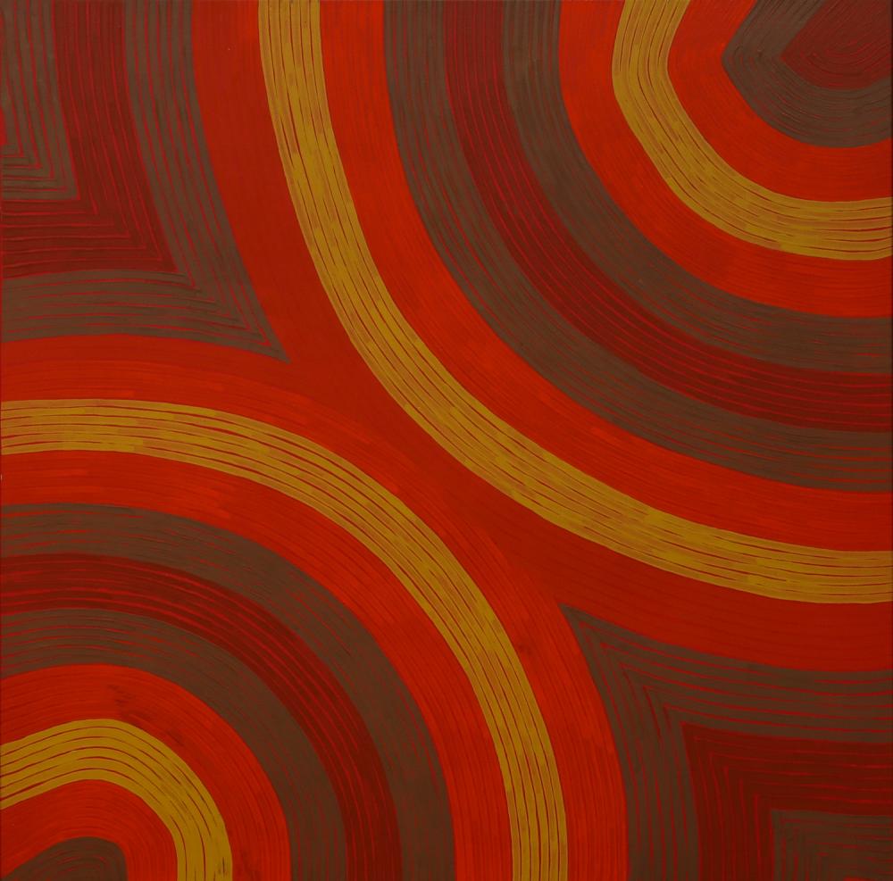 Adam Gibbs Tjapaltjarri comparable auction result: adam gibbs tjapaltjarri tingari acrylic on linen 101cm x 101cm