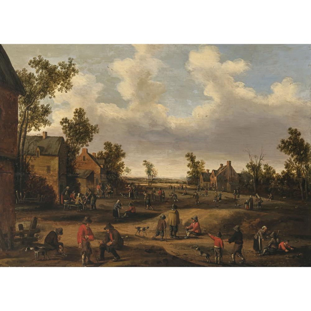 Joost Cornelisz. Droochsloot comparable auction result: joost cornelisz droochsloot zugeschrieben busy village street
