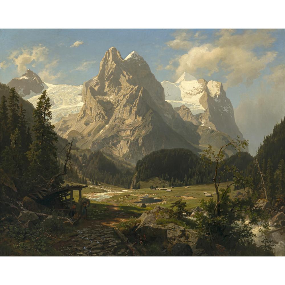 August (1819) Leu comparable auction result: august wilhelm leu d view of the wetterhorn