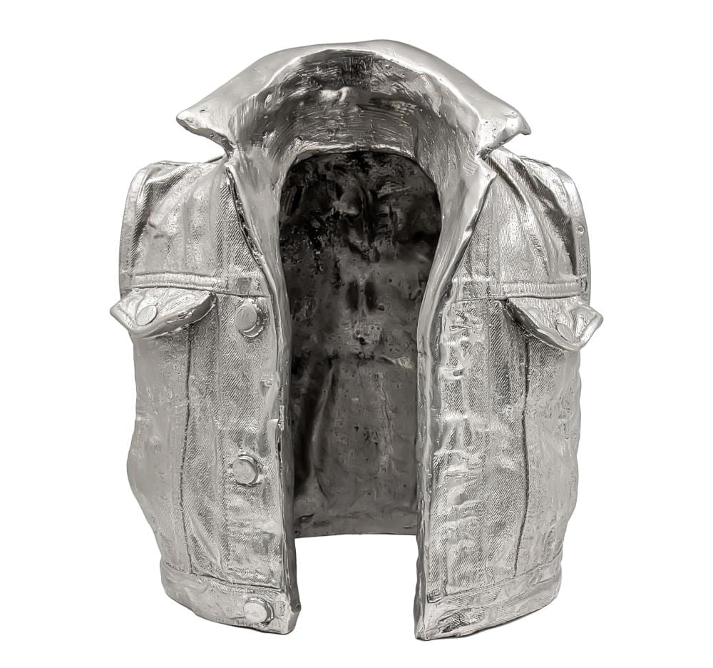 Tomek Kawiak comparable auction result: tomek kawiak polish b 1948 bad boy tomek vest silvered bronze sculpture