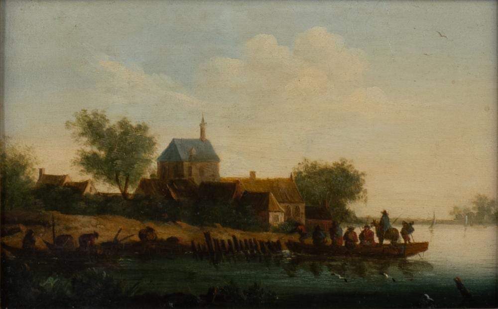 Pieter Nolpe comparable auction result: pieter nolpe c 1613 c 1652 oil on copper animated river view signed